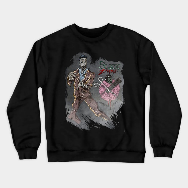 Dapper Zombie Crewneck Sweatshirt by BRed_BT